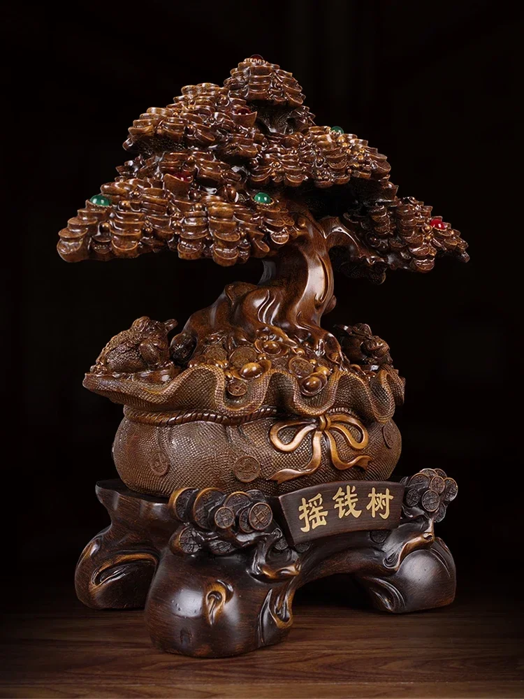 Fengshui Lucky Fortune Tree Ornaments Money Tree Living Room Front Desk Store Decor Opening Gifts