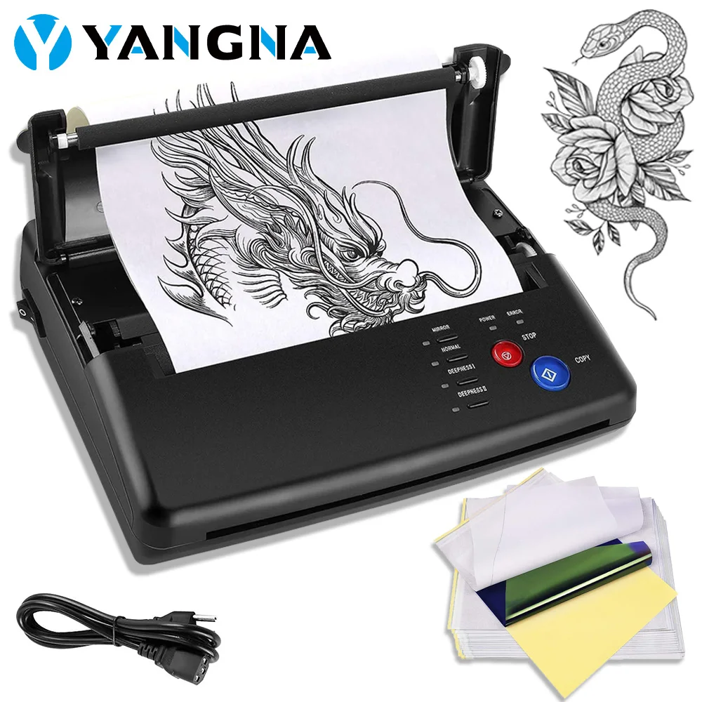 Tattoo Transfer Stencil Machine Thermal Copier for Printing and Transferring Drawing Tools A4 Thermal Printers Tattoo Supply tattoo stencil thermal transfer machine printer drawing stencil maker copier line printing copier tattoo transfer paper