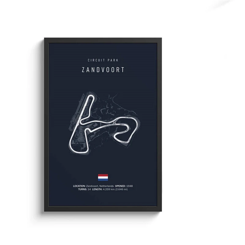 thumbnail image 1 of Cuadro sobre lienzo con circuito internacional de Fórmula 1, arte de pared de F1, póster nórdico, imagen de carrera de deportes de motor estética para decoración del hogar, 1 of 5