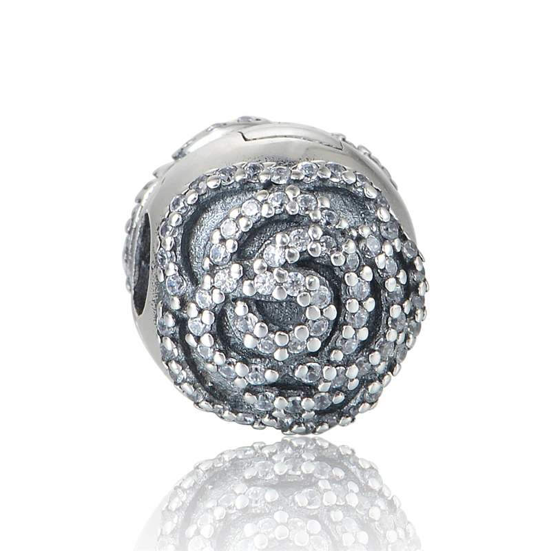 

Sparking Rose Clip Charms Bulk Charms For Jewelry Making 925 Silver Original Accessories For Women DIY Holiday Gifts
