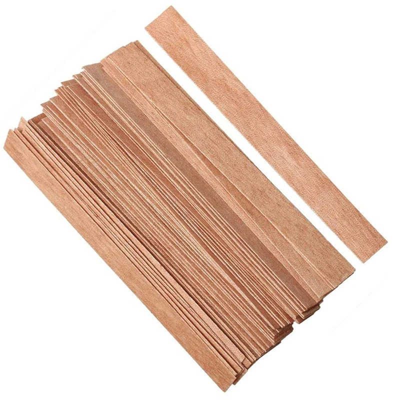 300 PCS Wood Candle Wicks with Iron Stand For DIY Candle Making Smokeless Handmade Soy Parffin Wax Wick 13&times;130mm XB
