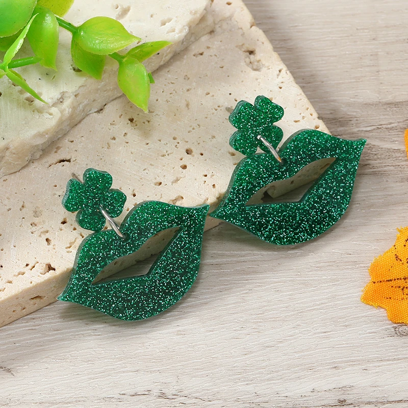 Acrylic Earrings, Butterfly Earrings-Spring/Summer St. Patrick's Day Acrylic Earrings, Clover Hats, Butterfly and Ornaments for Women