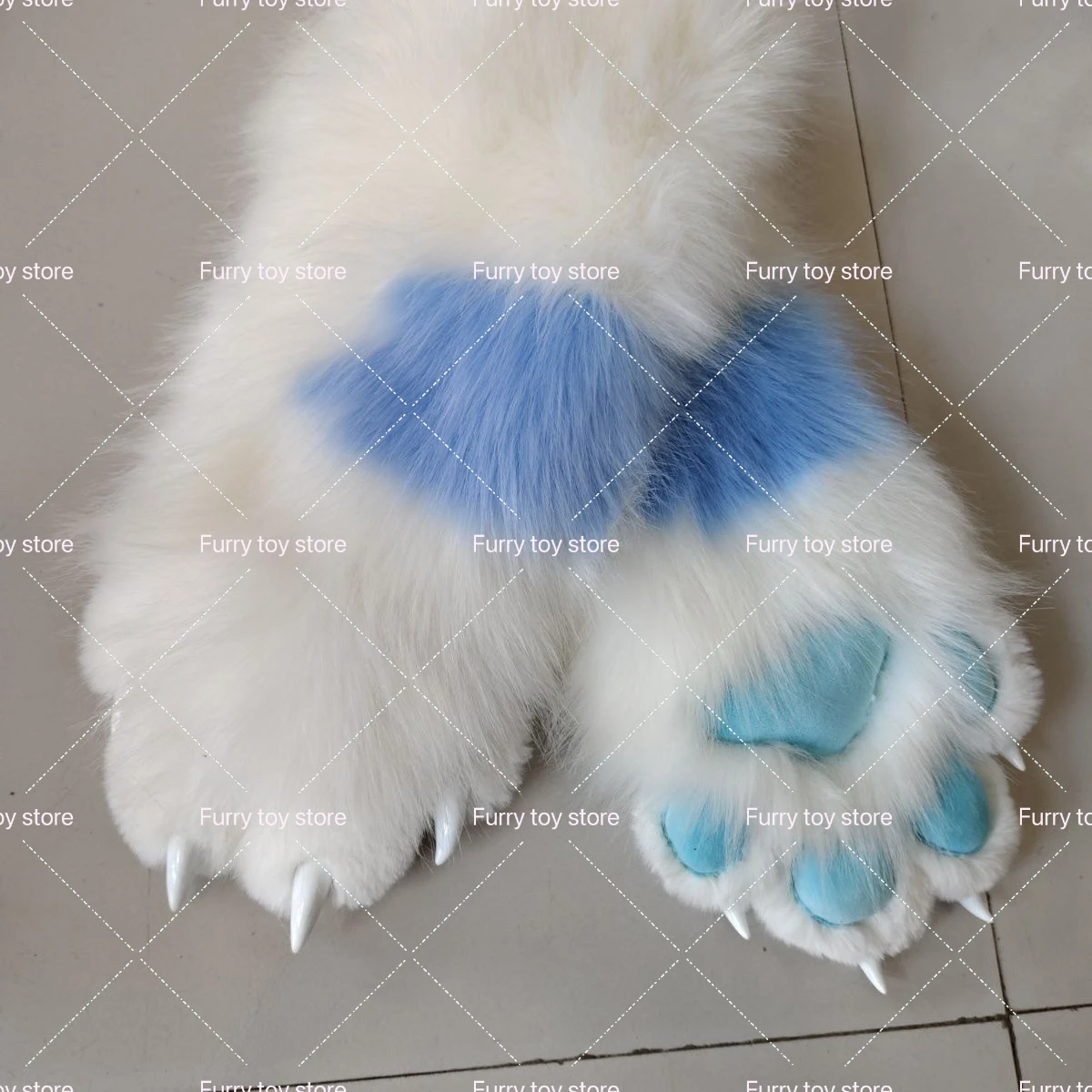 Furry Long Gloves Customization Kigurumi Fursuit Paws 1Pair Cartoon Furry Costume Paws Cosplay Costume Plash Kawai