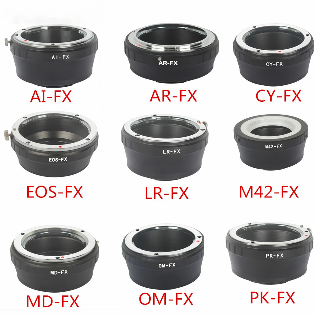 Fx Camera Mount Lens Adapter Ring Per Canon Per Nikon Ai Pentax Olympus Cy Lr Md M42 Lens Per Fujifilm X-Pro1 Fx Xt10 Xe1