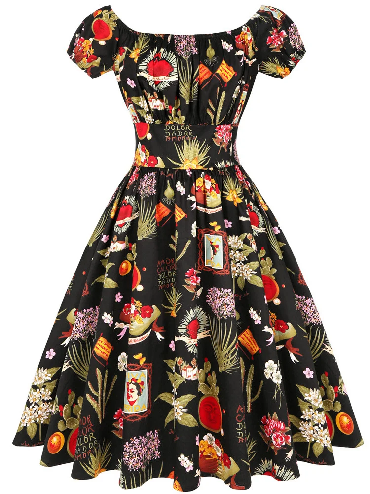 Falda vintage de los años 50 y 60 para mujer, vestido estilo Pichi, retro,  rockabilly, para verano - AliExpress