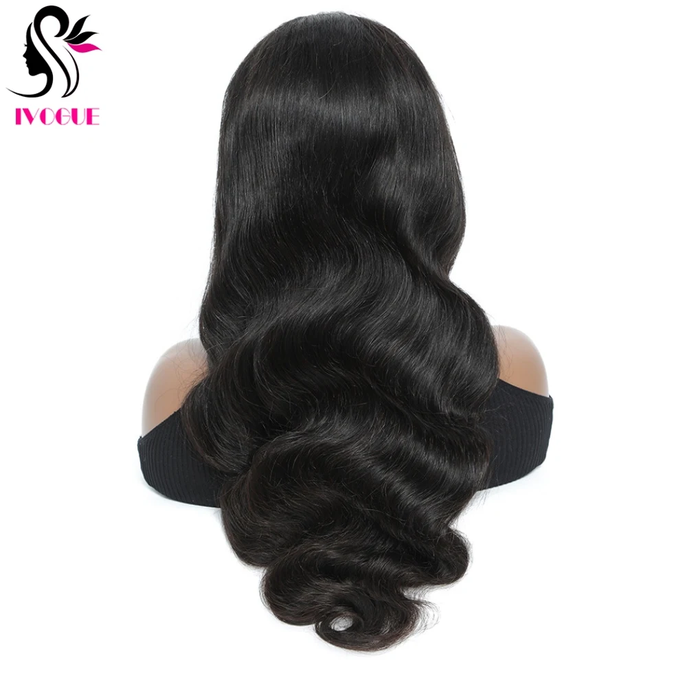 Silk Base Full Lace Human Hair Wigs With Baby Hair Pre Plucked Brazilian Remy Trasparent Lace Wig Body Wave For Women 5*4.5 Human Hair Wig