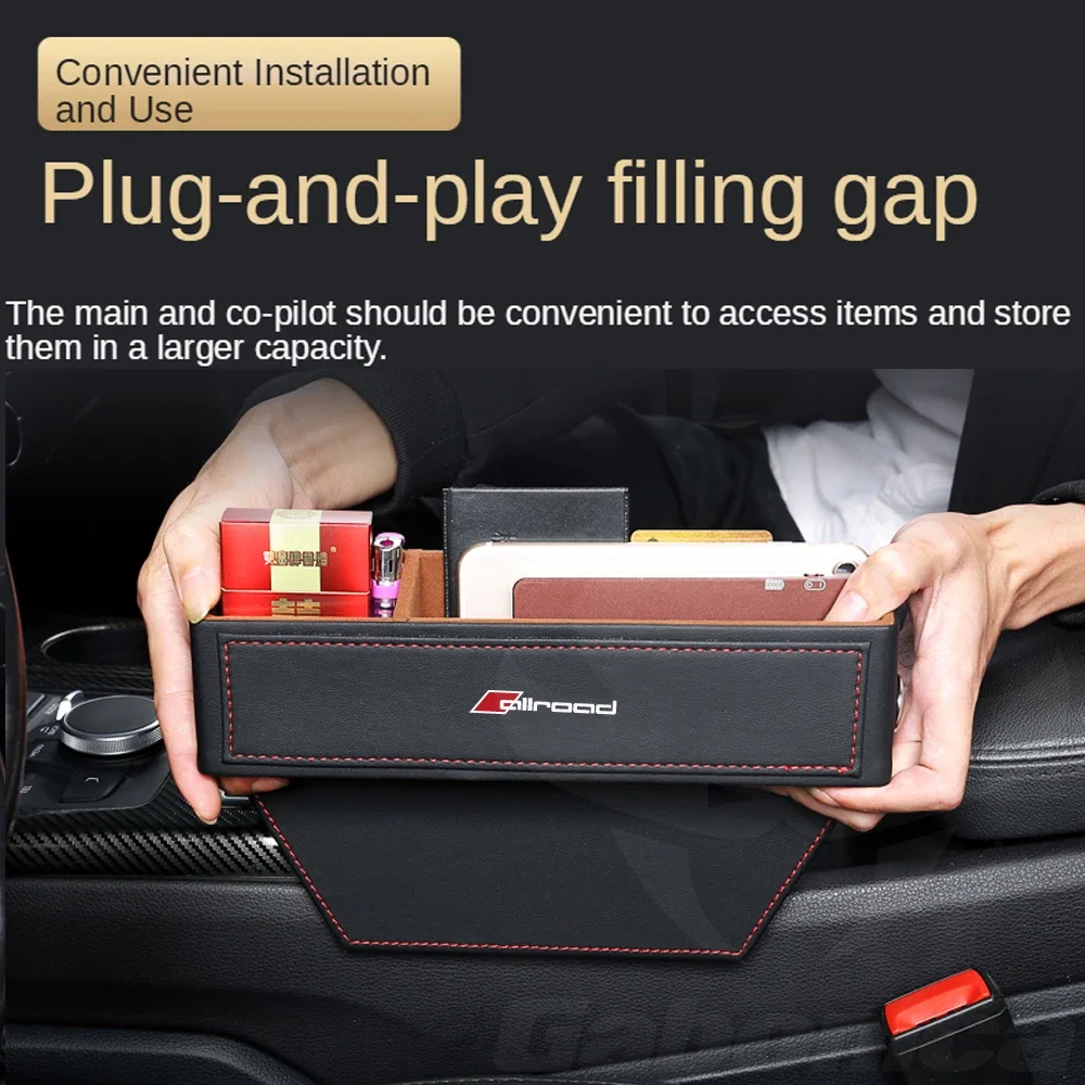 

Allroad Car Seat Crevice Storage Box Seat Gap Seam Organizer For Audi Sline RS Quattro A3 A4 A5 A6 A7 A8 TT Q3 Q5 Q7 A1 S3 S4 S5