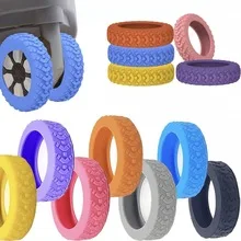 8pcs Travel Suitcases Wheel Protection Cover Anti Slip Wear Resistant Silicone Silents Protector for Carry on Luggage Caster