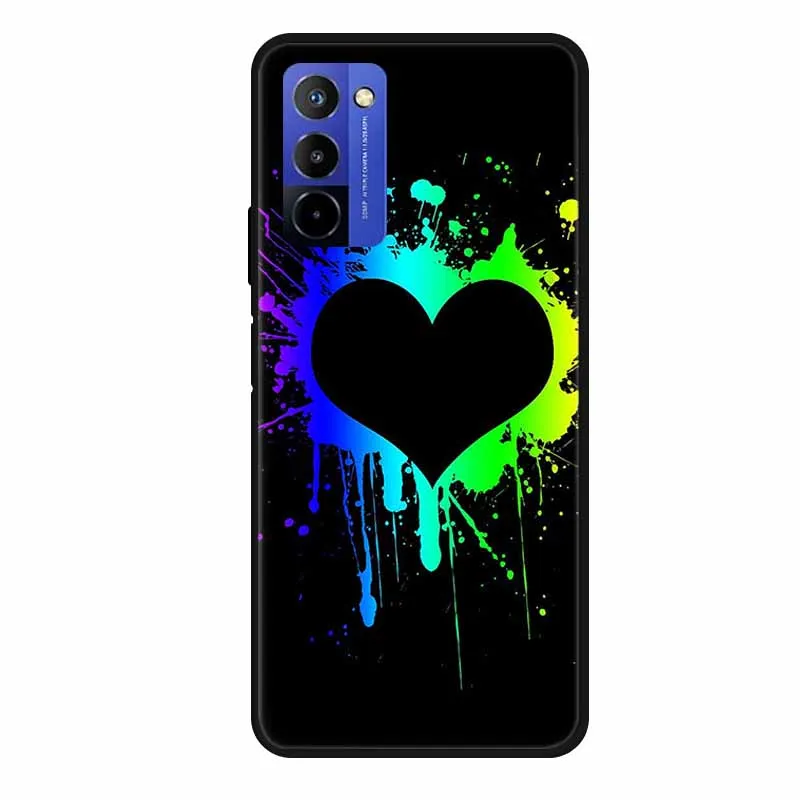 Flower Pattern TPU Soft Silicone Phone Case - Butterfly & Planet Design