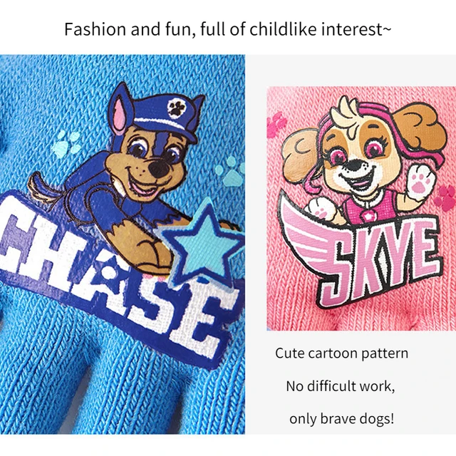 Paw Patrol Gloves for Girl Boy Autumn Kids Winter Gloves Skye Chase Non Slip Breathable Keep Warm Mittens Kid Toy Christmas Gift 4