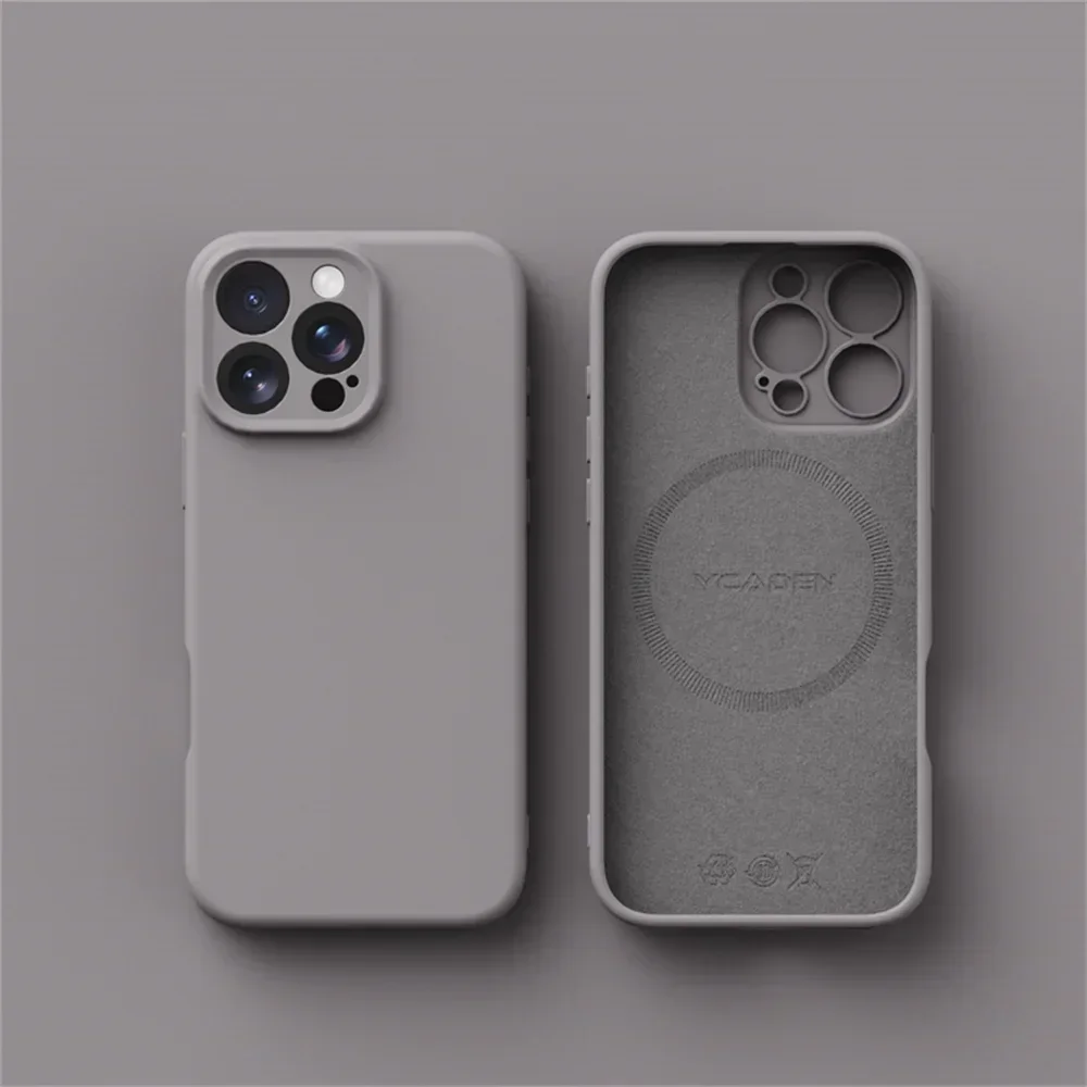 Premium Liquid Silicone Phone Case with MagSafe Compatibility - Smooth Wireless Charging Protective Cover