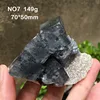 Natural Hunan Rare Blue Fluorite Specimen Mineral Cluster Spiritual Meditation Healing Crystal Stones Home Decoration 5