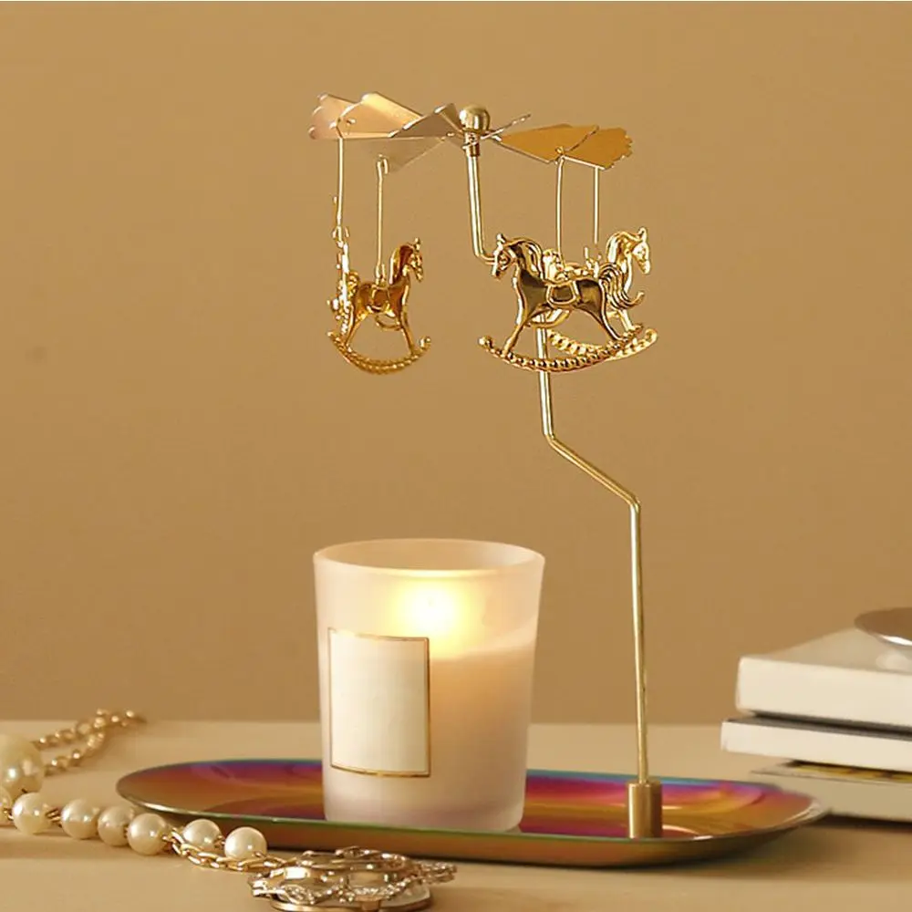 Romantic Tealight Metal Wedding Party Spinning Rotating Candlestick Candle Holder candle holders