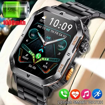 1000mAh Super Capacity Battery Adult Men Smart Watch 2026 2.1-inch Large Screen Bluetooth Call IP68 Waterproof SmartWatch Sports 1