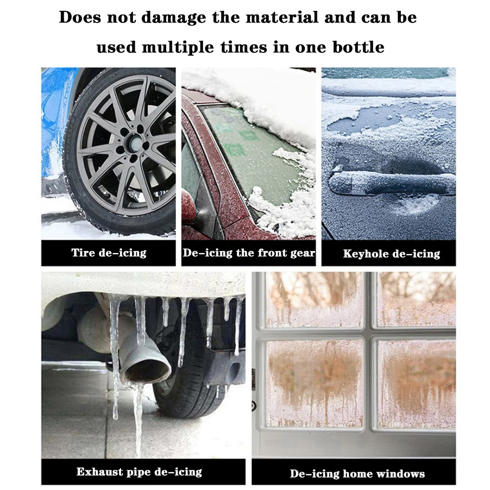 Car De-icing Spray Windshield De-icing And Snow-melting Defrost Spray Trigger Car Glass And Melting 500ML