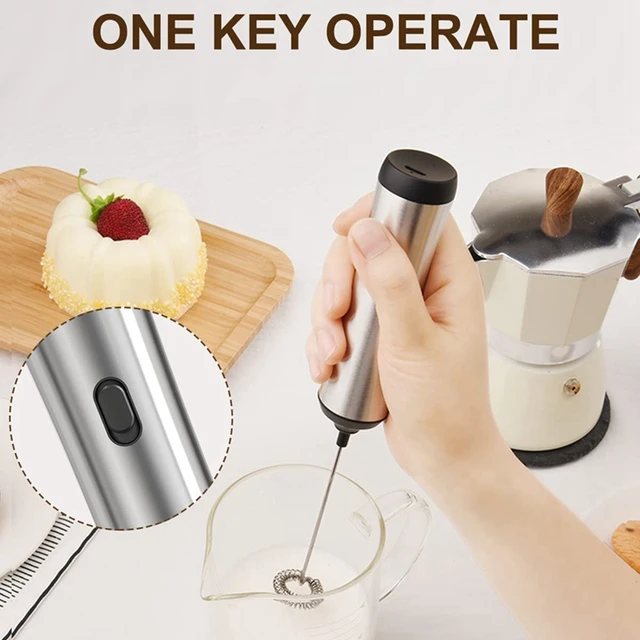 AD-Electric Milk Frother, Electric Milk Frother Wand USB Rechargeable Handy  Hand Frother Whisk For Coffee, Latte - AliExpress