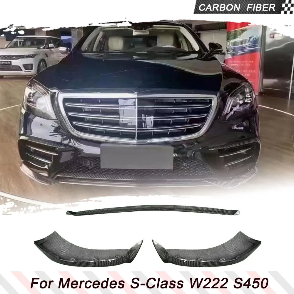 

Передний бампер для автомобиля, передний бампер для Mercedes-Benz S Class W222 S450, спортивная защита для переднего бампера из углеродного волокна