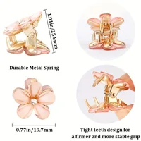 6pcs 3pcs 1pc Kids Women Girls Flower Shaped Hair Grab Clips, Faux Pearl Decorative Hair Barrettes Hair Decoration Accessories 6