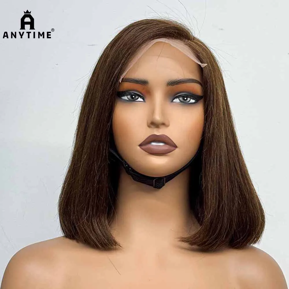 280% Density 5x5 C Part Lace Glueless Human Hair Short Bob Wigs 100% Human Hair Bone Straight Closure Bob Wigs For Black Women
