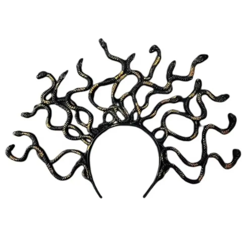 Neue Horror Halloween Stirnband Punk realistische Schlangen haar Reifen rutsch feste Kopf bedeckung Cosplay Kostüm Prop Party liefert – Detail 2