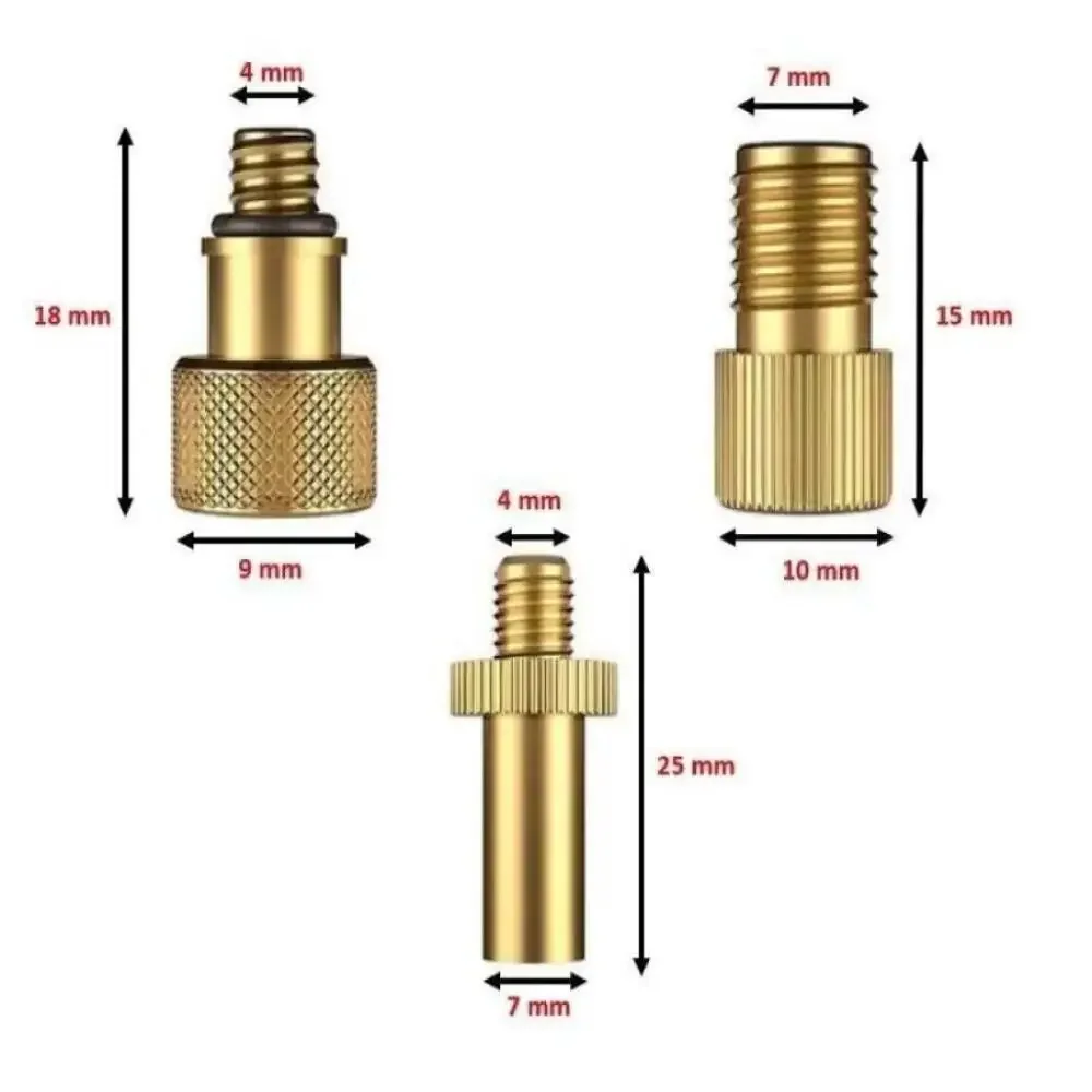 Bicycle Valve Adapters for French SV Sclaverand Dunlop DV Car Valve