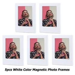 Assorted Color Magnetic Photo Frame Set - Pack of 5-20 (5pcs White)