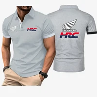 2025 Honda racing hommes nouvel été coton respirant confortable Polo décontracté couleur unie coupe ajustée hauts à la mode vêtements 5