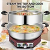 40cm Stainless Steel Cooking Pot Multifunction Non Stick Electric Frying Pan  Kitchen Cooking Tool 3