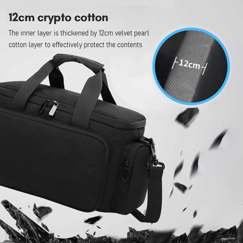 Water-Resistant Shock-Proof Travel Camera Shoulder Bag with Removable Dividers