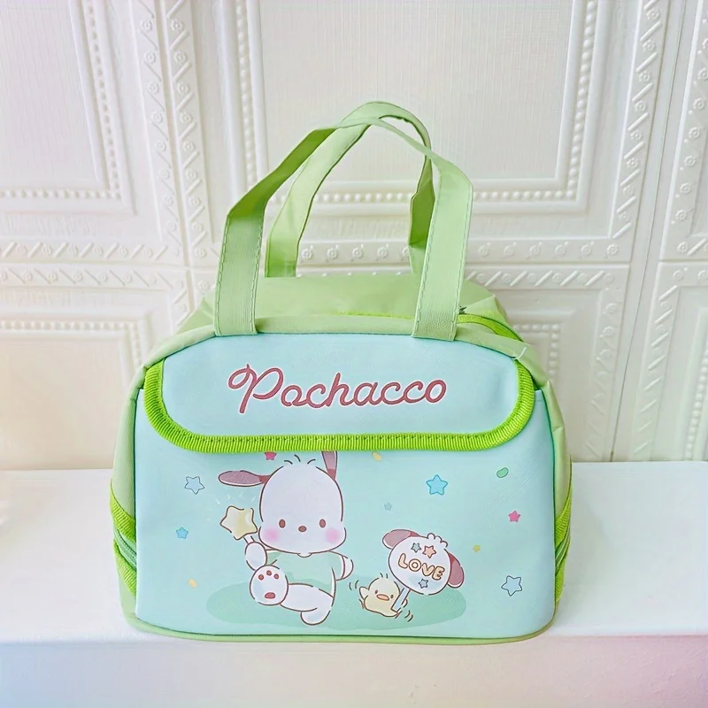 Sanrio Hello Kitty Kuromi Insulated Lunch Bag - Large Capacity, Portable Bento Box Carrier For Students  Durable Fabric Bag