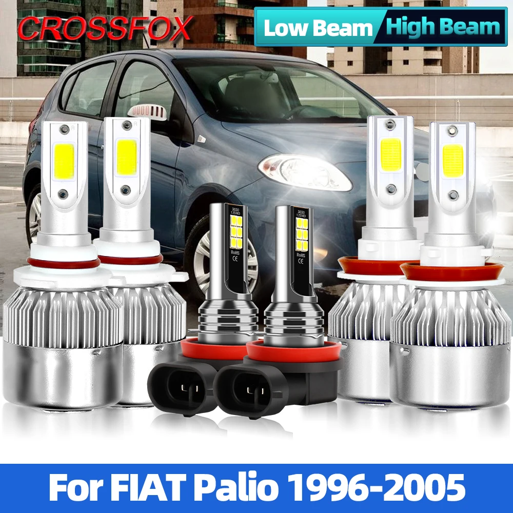 

H4 Canbus Car Lights 12000LM 6000K Auto Headlight Turbo LED Fog Lamp Bulbs 12V For FIAT Palio 1996-2000 2001 2002 2003 2004 2005
