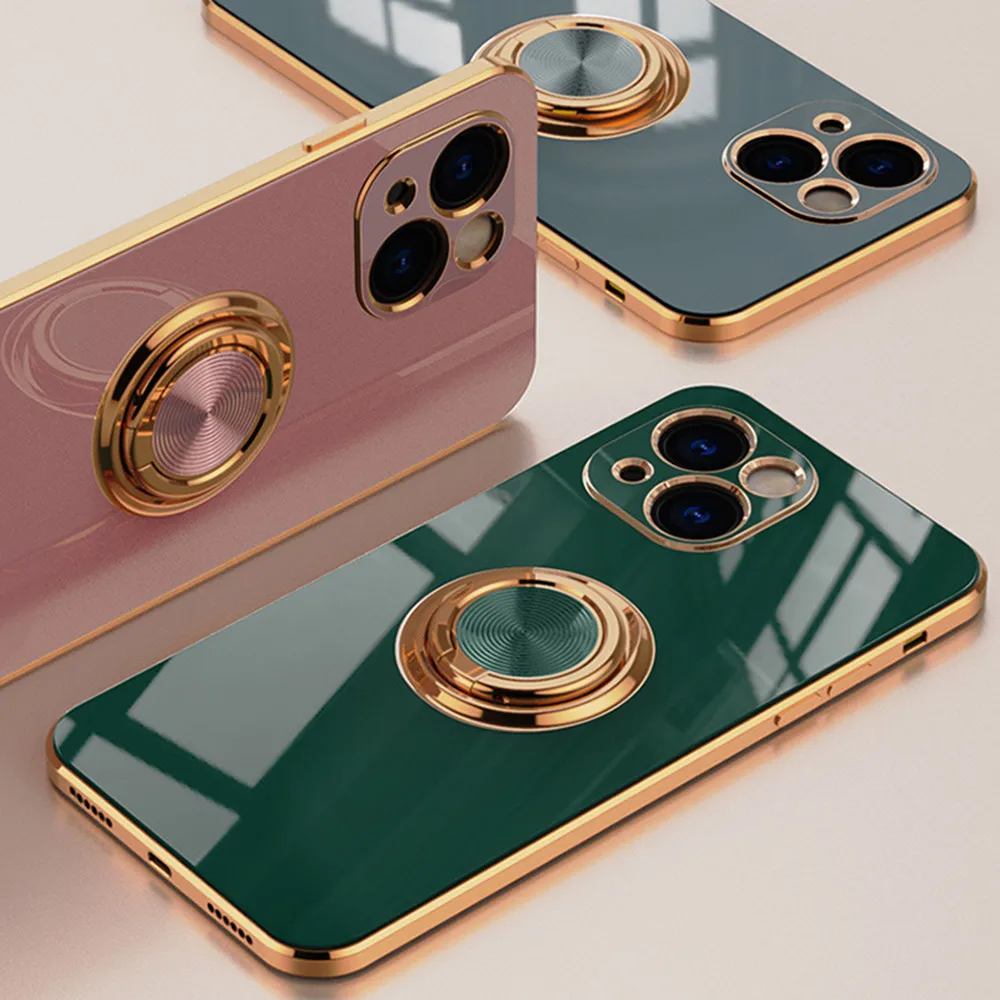 

Чехол с кольцом-держателем для iPhone 13 12 11 Pro Max 8 7 Plus XR X Xs Max