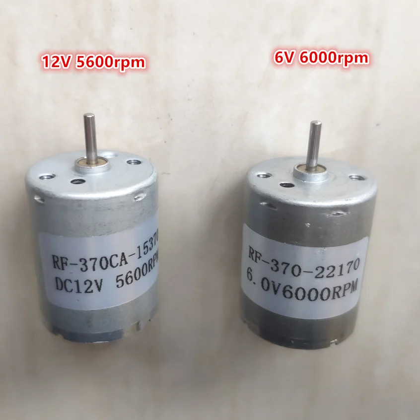 Brand new 6V 6000rpm 12V 5600rpm 370 DC motor RF-370CA-22170