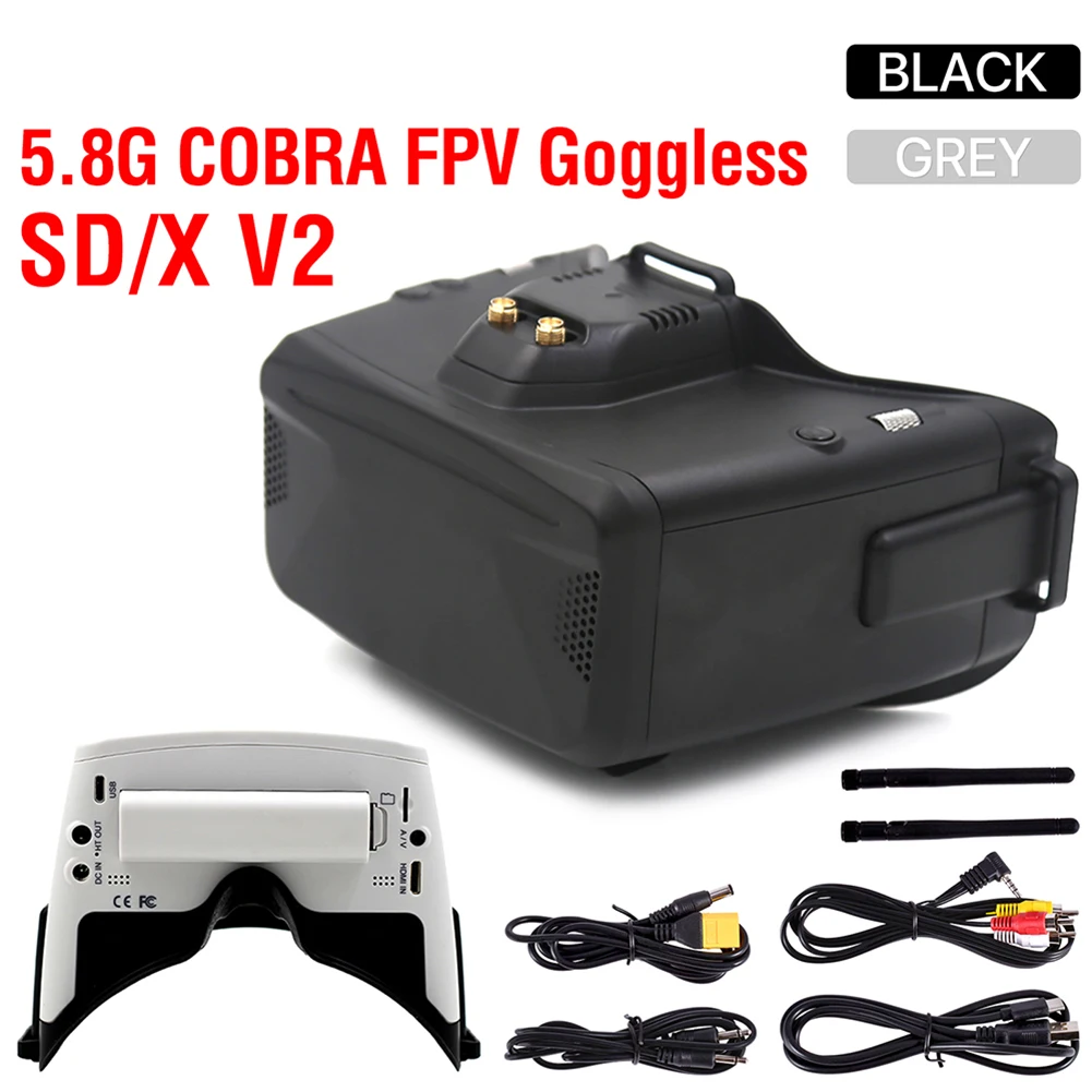 

SKYZONE X V2 FPV очки перезаряжаемые 5,8 ГГц 48CH приемник FPV видео очки для бега альпинизма велоспорта пешего туризма рыбалки