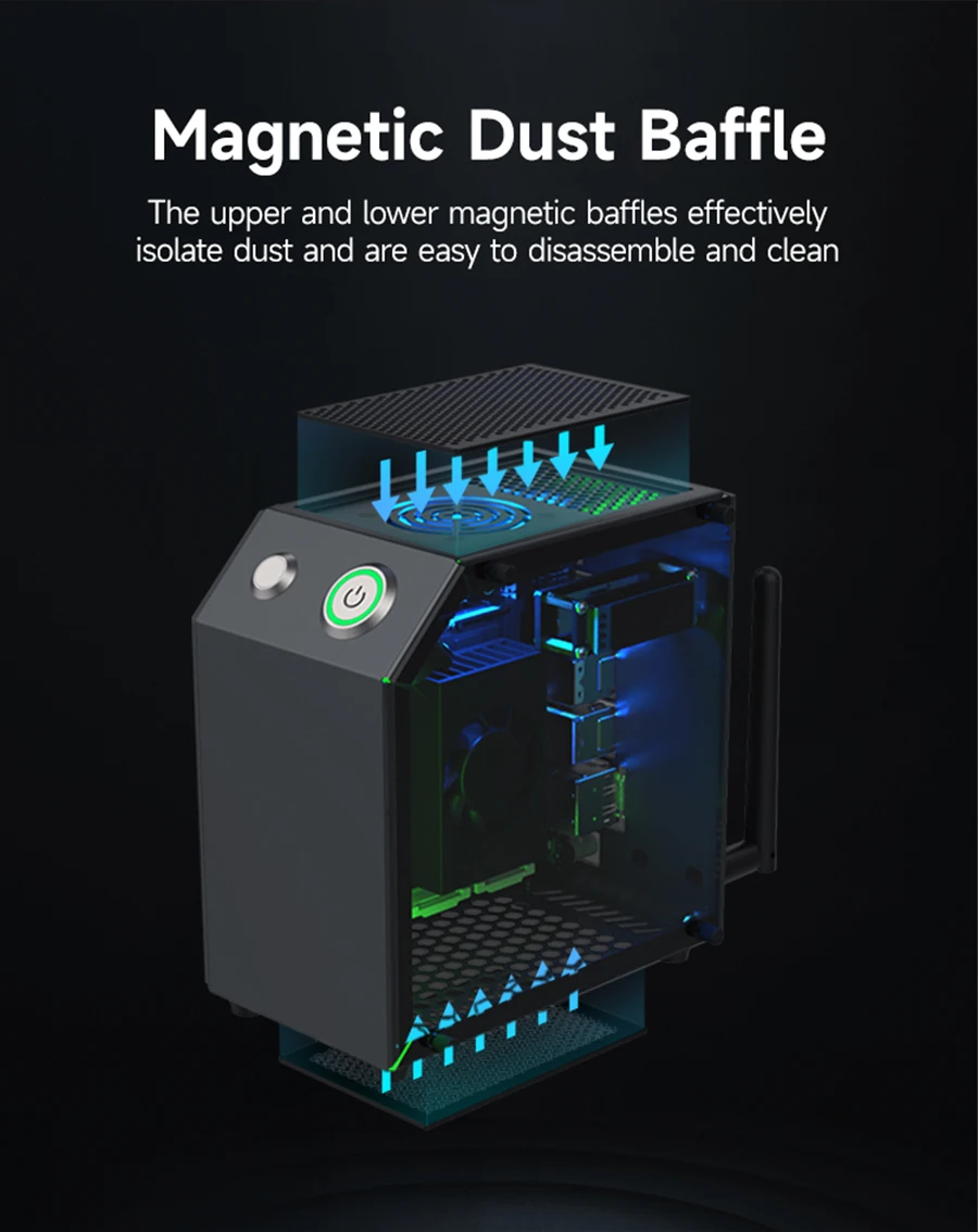 Jetson MINI Schutzhülle mit OLED-Lüfter, RGB, bunte Lichtleiste, unterstützt Jetson NANO/Orin NANO SUPER/Orin NX SUPER Board – Detail 10