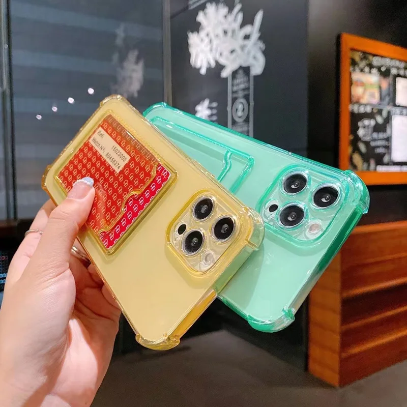 Versatile Phone Case with Card Slot and Lens Protection - Premium Back Cover