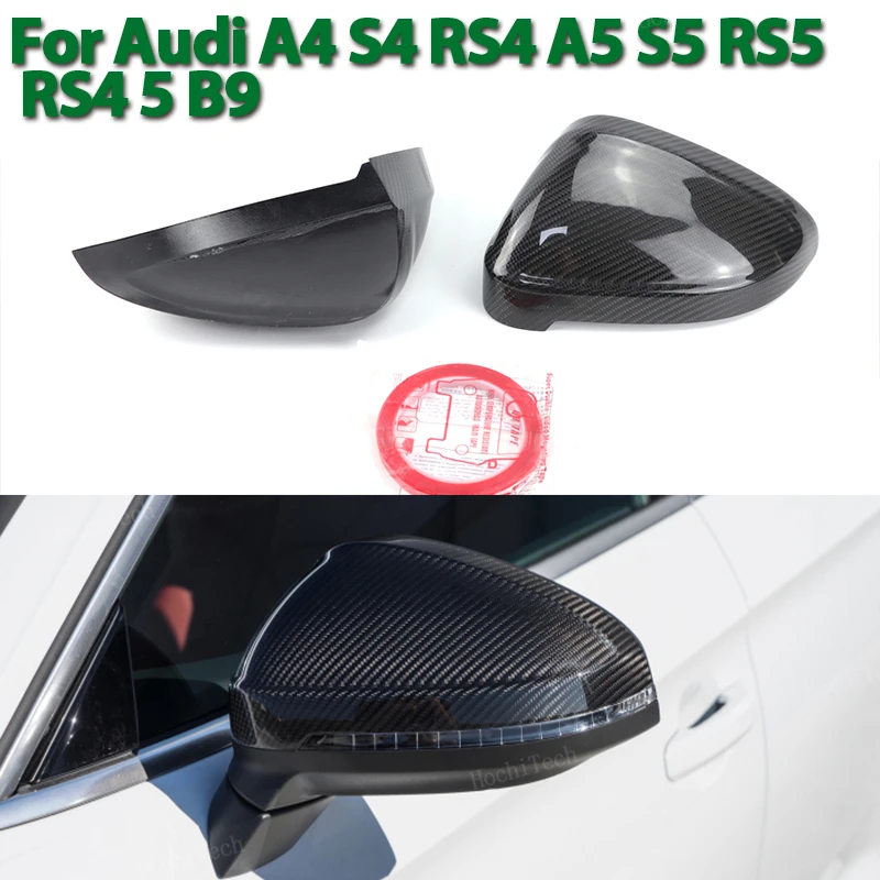 

Real Carbon Fiber Side Rearview Mirror cover Cap add-on for Audi A4 S4 RS4 A4 S5 RS5 A S RS 4 5 B9 8W Sedan Saloon Avant Quattro