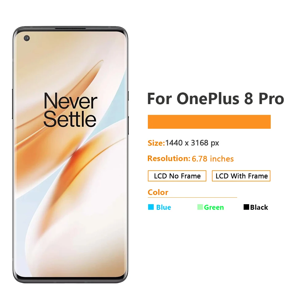   LCD ġ ũ Ÿ ÷ ü , OnePlus 8 Pro IN2023  Ori ÷, 6.78 ġ