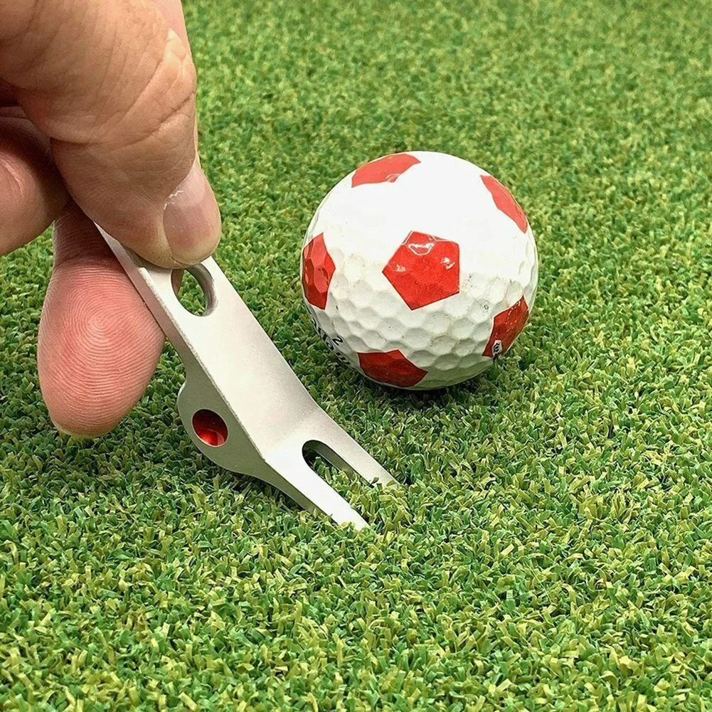 Golf Divot Pitch Repairer Tool Golf Fork Prongs for Putting Green Pitch Lawn Maintenance/Groove Clean/Mark Ball Training Aids