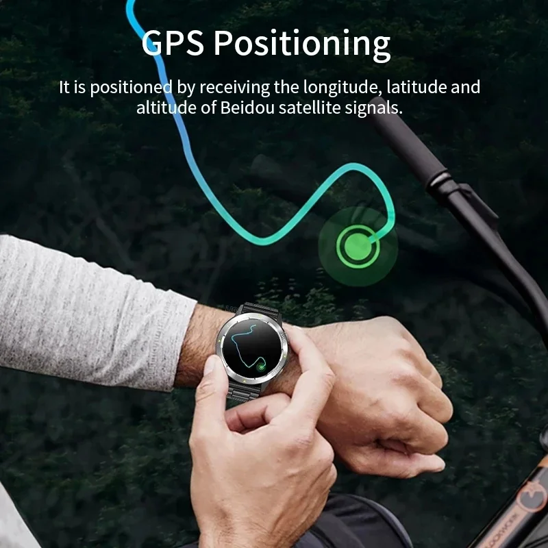 NY28 GPS Men Outdoor Smart Watch Altitude Compass Air Pressure Heart Rate 1.3inch Wristwatch Fitness Tracker Sports Smartwatch