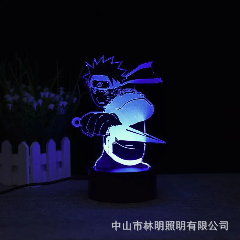 Anime Naruto 3D Night Light Touch Desk Lamp Atmosphere Light Kakashi Uchiha Itachi Modeling Light Children's Toys Birthday Gift nursery night light Night Lights