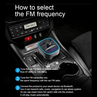 A23 FM Transmitter Car Bluetooth-compatible 5.0 Audio Receiver MP3 Player Dual USB Fast Charging Handsfree Wireless Car Charger - Image 5