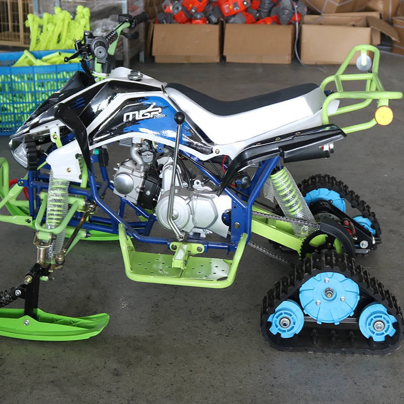 Gasoline Snow Scooter 125cc Mini Snowmobile Ski Snow Motorcycle for Adults&Child