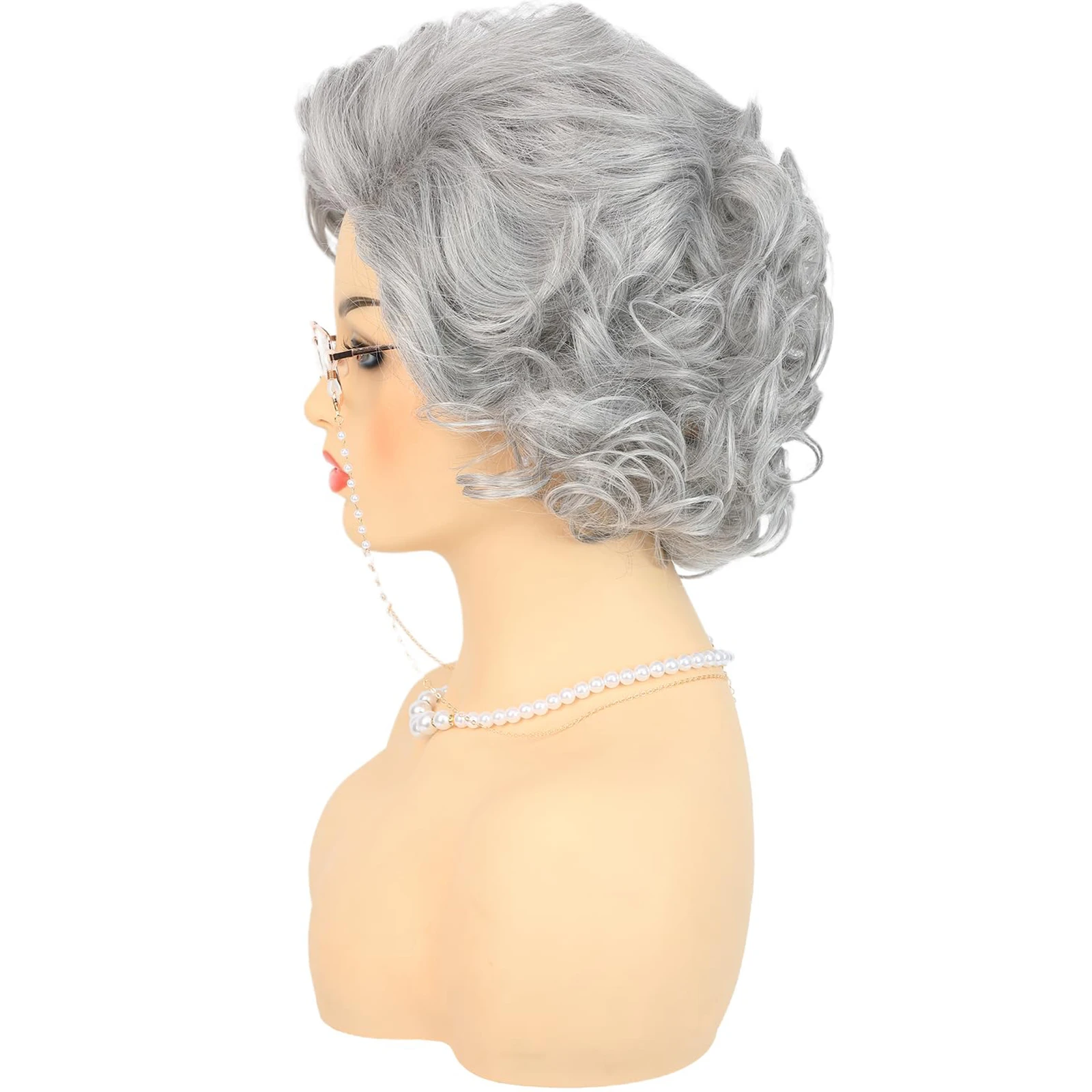 lady weird わけあり Amazon.com: Yan Dream Short Curly Grey Old Lady Wig Old Women