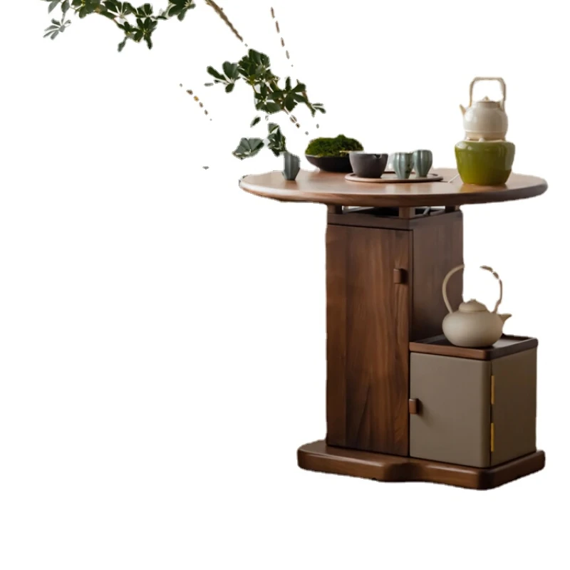 

YY Balcony Table-Chair Set Solid Wood New Chinese Kung Fu Tea Table Tea Making Table