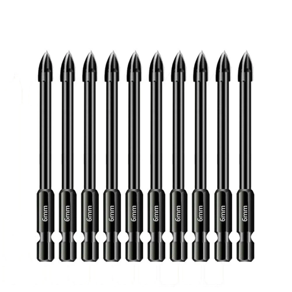 

Drill Bits Professional Glass Hex Remember Tungsten Carbide 10pcs 6mm Drilling Ceramic Tiles The Drill Hardness