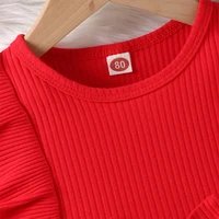 Rotes Kleid mit Karierter Rock & Haarreifen für Mädchen – Bild 5