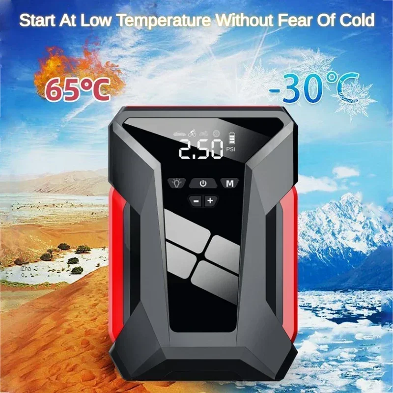 Car Jump Starter 4 In 1 Air Compressor Starting Device 28000mAh Power Bank 150PSI Digital Tire Inflator 12V Car Charger Booster car jump starter jump starter