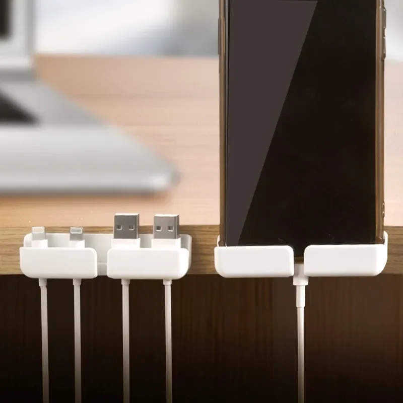 3pcs Cable Organizer Desk Set USB Cable Winder Desktop Management Clips Holder for Data Line Headphone Wire Organizer Cable Clips Office Supplies Set Cable Holder