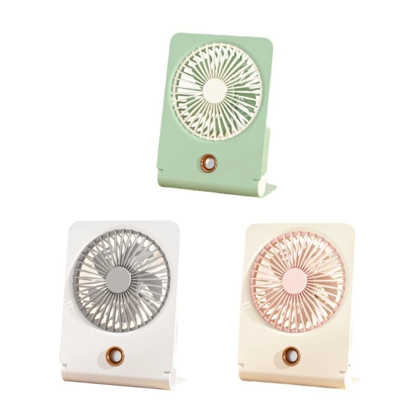 

Desk Misting Fan Portable Rechargeable Adjustable Table Fan with 3 Speed Wind for Travel Outdoor Workplace Wall Mounted
